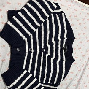 Forever 21 Blue and White Striped Cardigan